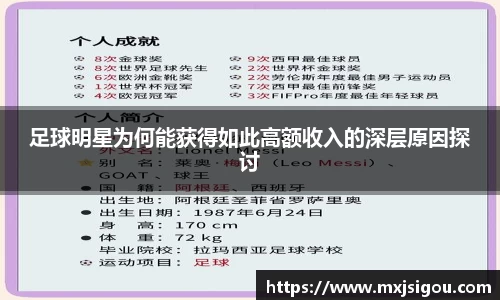 足球明星为何能获得如此高额收入的深层原因探讨